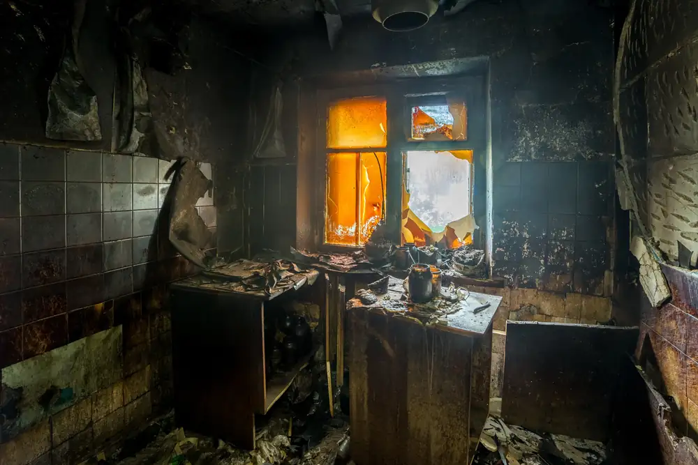 fire damage restoration professionals at work in Winona